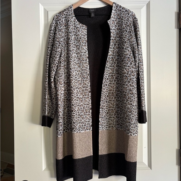 Chicos Travelers Collection Open Front Women’s Cardigan - Picture 2 of 7